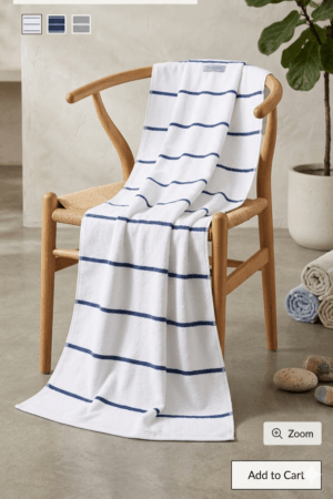 Premium Stripe- cotton Towel- Thin lining- large 30*60