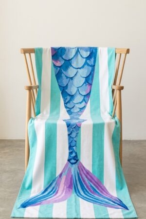 Digital print cotton Towel- Mermaid_Tail- 27*54 inches