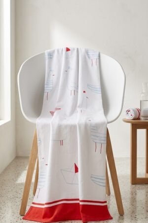 Digital print cotton Towel- Red&White- 27*54 inches