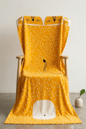Digital print cotton Towel- Yellow_Dots- 27*54 inches